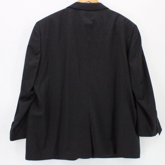 Joseph Feiss Blazer Mens Black Two Button Front 100% Wool Size 48 Short/46 Waist - Picture 8 of 10